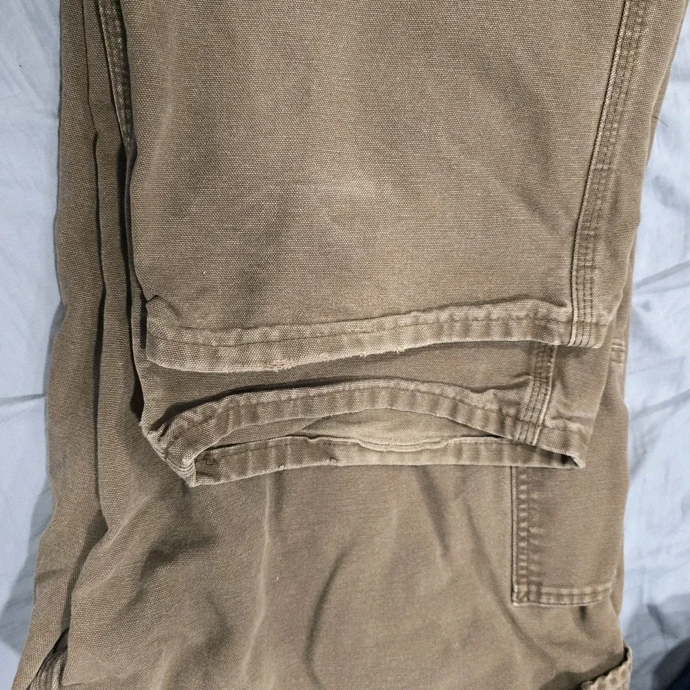 Carhartt B11 CHT Duck Canvas Work Pants 38x32 Chestnut Brown USA Fabric Distress